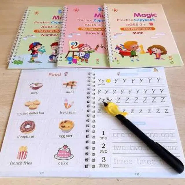 Magic Practice Copybook set (4 Book + 10 Refill)